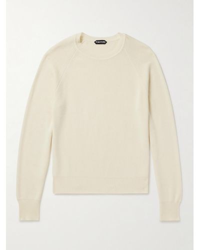 Tom Ford Waffle-knit Cotton - Natural