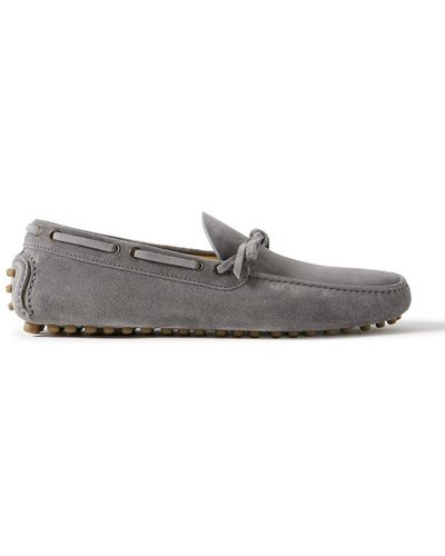 Brunello Cucinelli Suede Driving Shoes - Gray