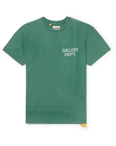 GALLERY DEPT. Vintage Logo-print Cotton-jersey T-shirt - Green
