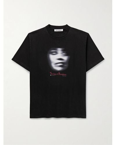 Our Legacy Swing of Pendulum T-Shirt aus Baumwoll-Jersey mit Print - Schwarz
