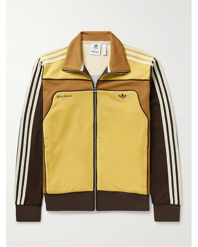 adidas Originals Wales Bonner Striped Tech-jersey Track Jacket - Yellow