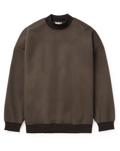 Fear Of God Eternal Brushed Wool And Cashmere-blend Sweater - Brown