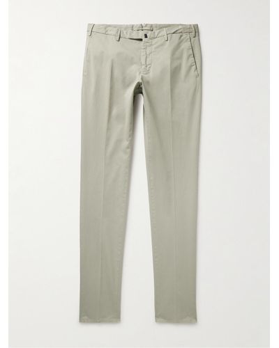Incotex Venezia 1951 Slim-fit Cotton-blend Twill Trousers - Natural