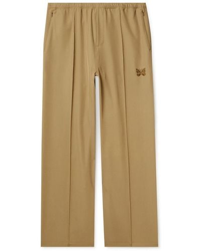 Needles Straight-leg Logo-embroidered Twill Pants - Natural