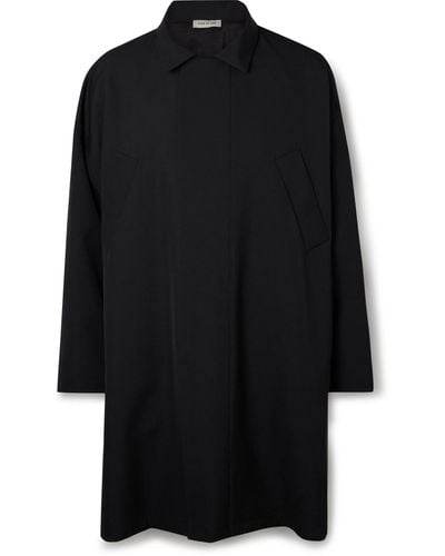 Fear Of God Wool-crepe Trench Coat - Black