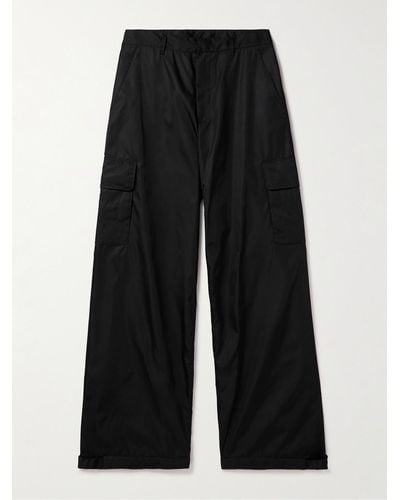 Off-White c/o Virgil Abloh Straight-leg Embroidered Shell Cargo Trousers - Black
