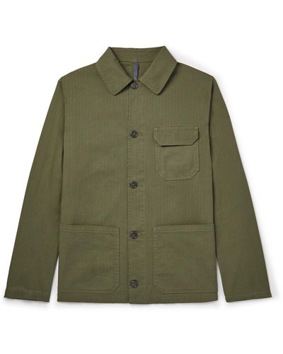 Incotex Stretch Cotton-twill Shirt Jacket - Green