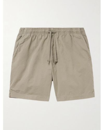 Save Khaki Easy Straight-leg Cotton-twill Drawstring Shorts - Natural