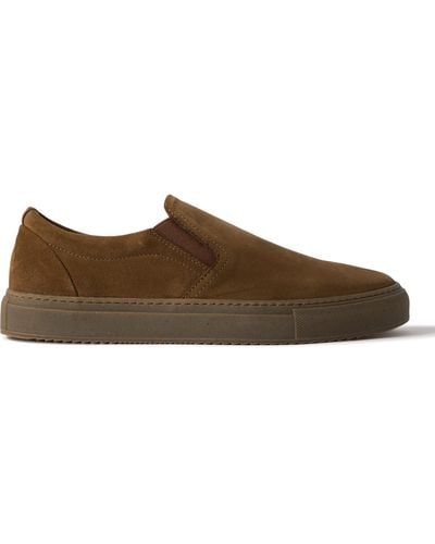 MR P. Regenerated Suede By Evolo® Slip-on Sneakers - Brown