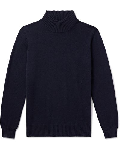 Ghiaia Cashmere Mock-neck Sweater - Blue