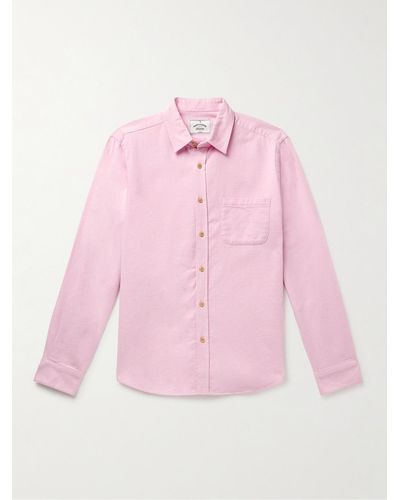 Portuguese Flannel Teca Cotton-flannel Shirt - Pink
