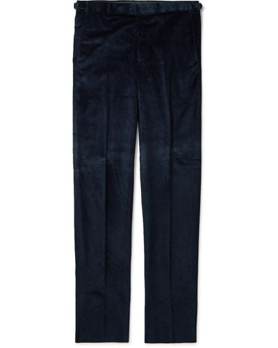 Richard James Tapered Cotton-corduroy Suit Pants - Blue