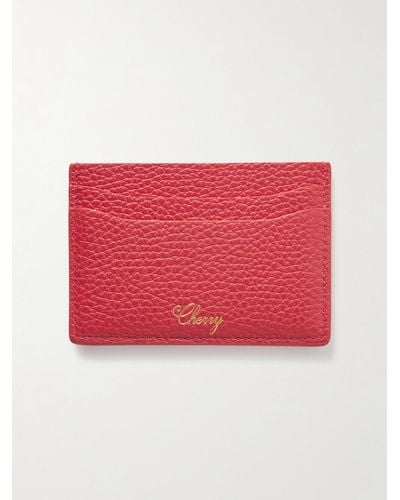 CHERRY LA Full-grain Leather Cardholder - Red