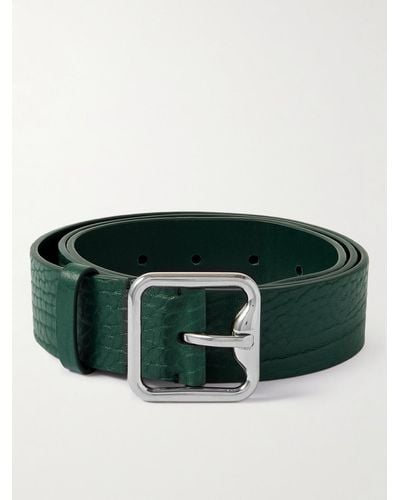 Burberry 3.5cm Full-grain Leather Belt - Green