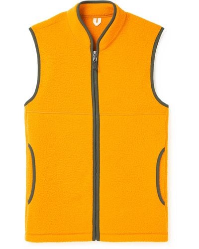 ARKET Roy Recycled Fleece Gilet - Yellow