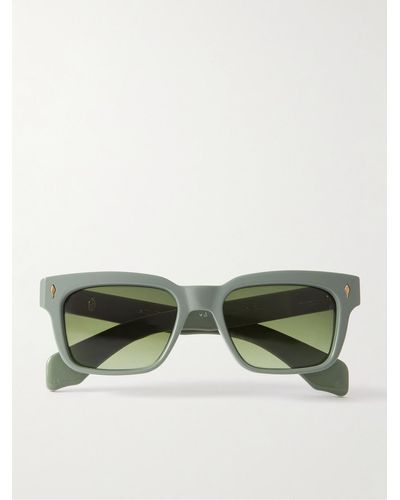 Jacques Marie Mage Molino Sonnenbrille mit D-Rahmen aus Azetat - Grün