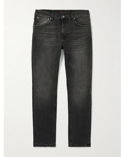 Nudie Jeans Slim-Fit Stretch-Cotton Jeans - Grau
