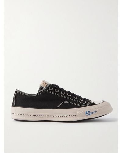 Visvim Skagway Leather-trimmed Canvas Sneakers - Black