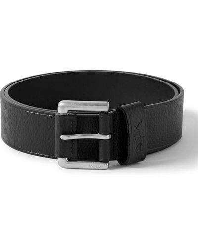 Polo Ralph Lauren 3.5cm Full-grain Leather Belt - Black