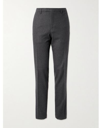 Boglioli Straight-leg Wool-flannel Suit Pants - Grey