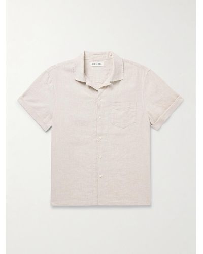 Alex Mill Convertible-collar Linen Shirt - Natural