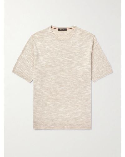 Loro Piana Linen And Silk-blend T-shirt - Natural