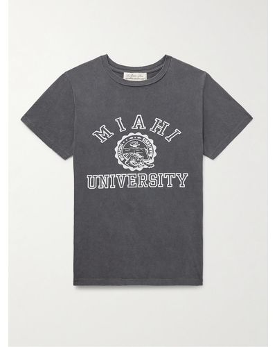 Remi Relief Printed Cotton-jersey T-shirt - Grey