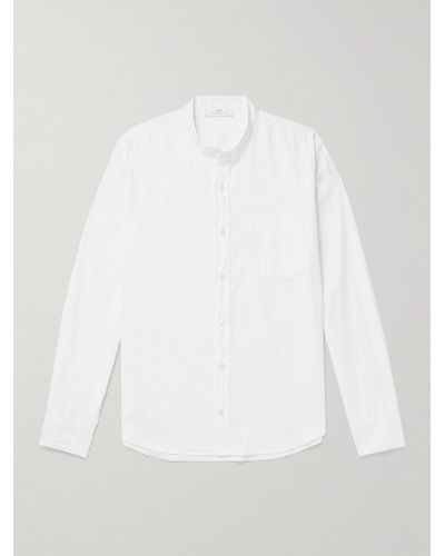 Save Khaki Hemd aus Baumwoll-Oxford mit Stehkragen - Weiß