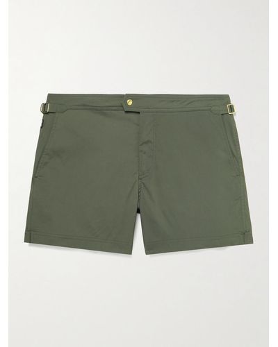 Tom Ford Gerade geschnittene kurze Badeshorts - Grün