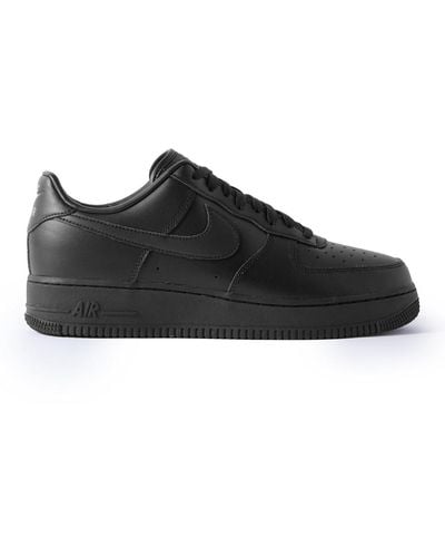 black leather air force 1