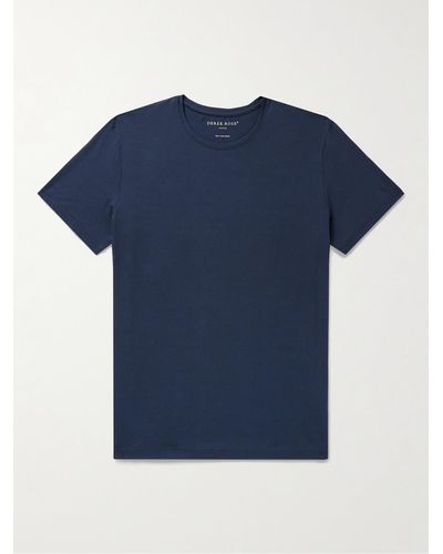 Derek Rose Basel Stretch Micro Modal Jersey T-shirt - Blue