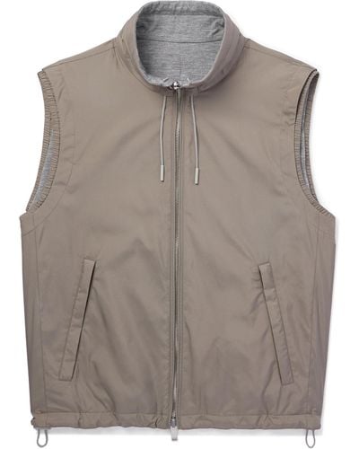 Zegna Reversible Shell And Cashmere - Gray