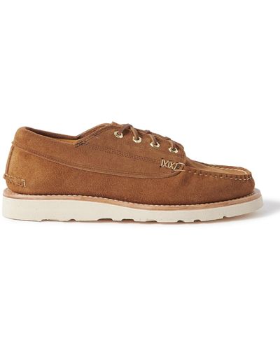 Yuketen Angler Suede Boat Shoes - Brown