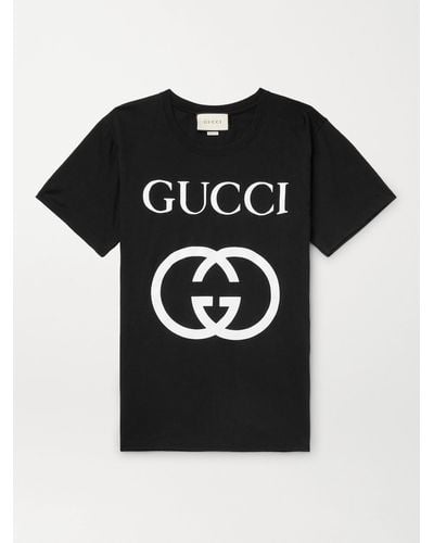 Gucci Oversize T-shirt With Interlocking G Black