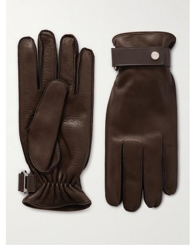 Dunhill Leather Gloves - Brown