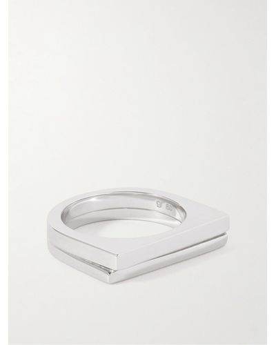 Tom Wood Step Rhodium-plated Silver Ring - White