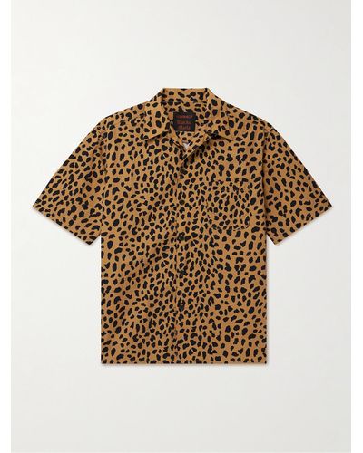 Wacko Maria Gramicci Convertible-collar Leopard-print Nylon Shirt - Brown