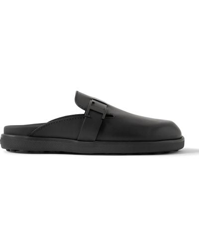 Tod's Leather Clogs - Black