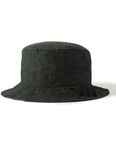 James Perse Parachute Pigment-dyed Cotton-poplin Bucket Hat - Black