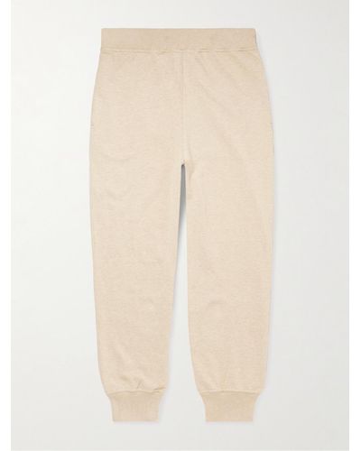 Federico Curradi Tapered Cotton-jersey Sweatpants - Natural