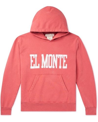 Remi Relief Printed Cotton-jersey Hoodie - Pink