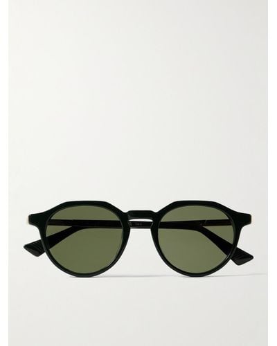 Bottega Veneta Sonnenbrille mit rundem Rahmen aus Azetat - Grün
