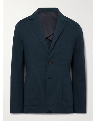 MR P. Cotton-blend Seersucker Suit Jacket - Blue