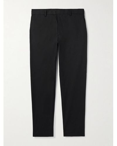 Paul Smith Tapered Organic Cotton-blend Twill Chinos - Black