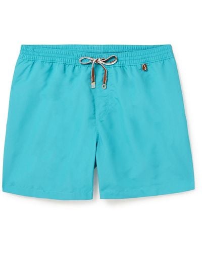 Loro Piana Bay Straight-leg Mid-length Swim Shorts - Blue