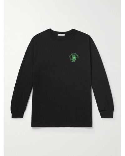 Flagstuff Angel Printed Cotton-jersey T-shirt - Black