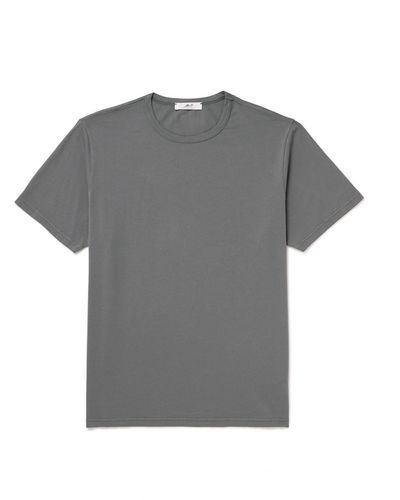 MR P. Garment-dyed Cotton-jersey T-shirt - Gray