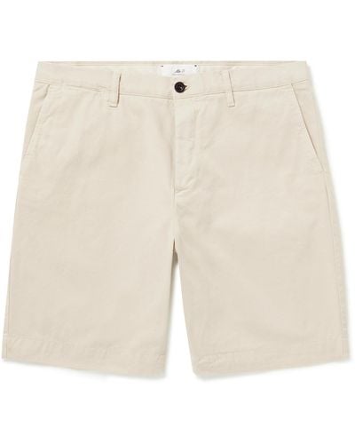 MR P. Straight-leg Garment-dyed Organic Cotton-twill Bermuda Shorts - Natural