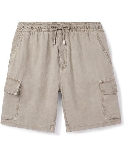 Vilebrequin Baie Straight-leg Linen Drawstring Cargo Shorts - Gray