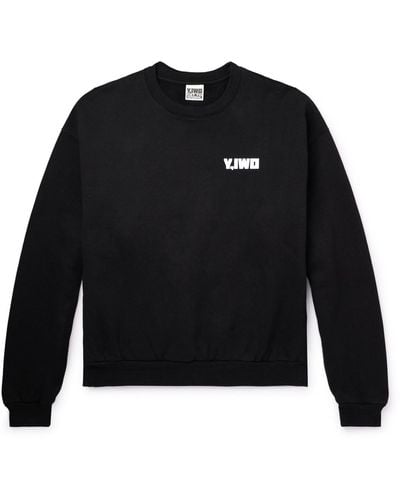 Y,IWO Hardwear Logo-print Cotton-jersey Sweatshirt - Black